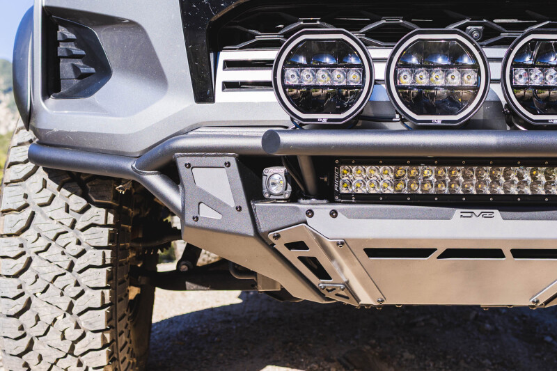 Chevrolet Colorado ZR2 Front Bumper - DV8 Offroad - Tube with Skid Plates - Micro-Texture Black with Gray Accents - `23-`26